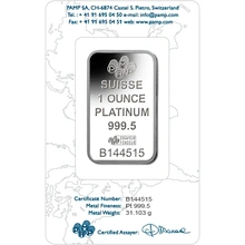 Lingote de Platino de 1 oz PAMP