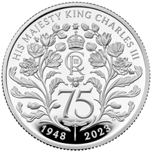 Moneda Plata 1/2 oz Proof - 75 Aniversario de Carlos III de Reino Unido 2023