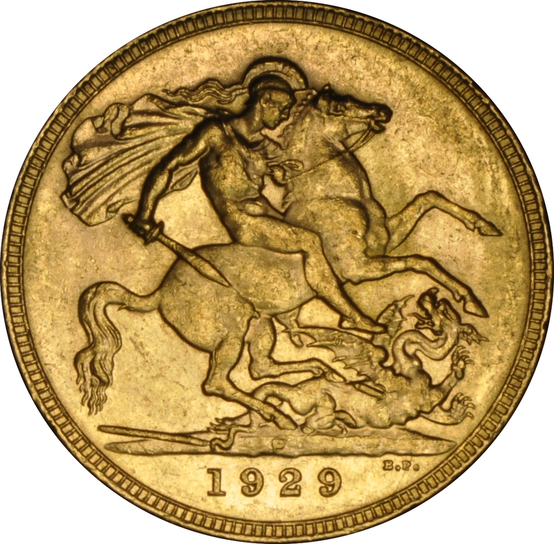 1929 Gold Sovereign Coin George V Perth