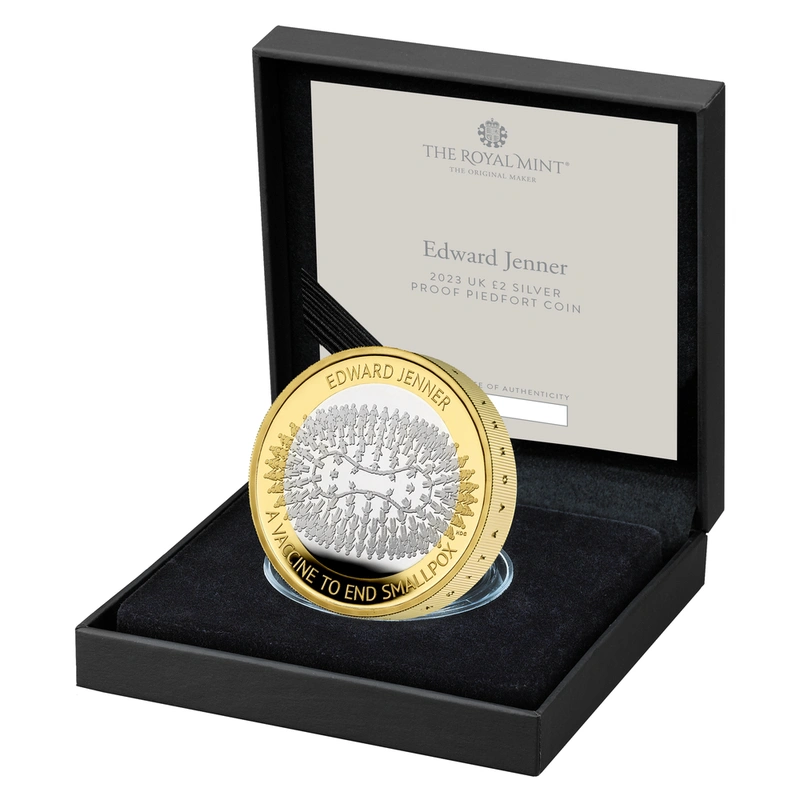 Moneda Plata £2 Proof - Edward Jenner 2023