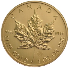 Hoja de Arce Canadiense de 1oz de Oro 2015