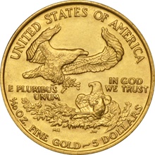 Águila Estadounidense de 1/10oz de Oro 1992