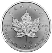 Maple Leaf Canadiense de 1 oz de Plata 2024