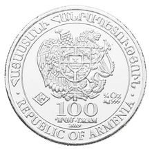 Moneda Arca de Noé Armenia de Plata de 1/4 oz 2019
