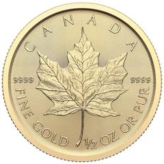 Maple Leaf Canadiense de 1/2 oz de Oro 2024