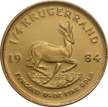 Krugerrand de 1/4oz de Oro 1984