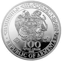 Moneda Arca de Noé Armenia de Plata de 1/4 oz 2022