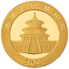 Moneda Panda Chino de Oro de 15 g 2025