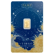 0.5g Lingote de oro PAMP Zodiacs Virgo Minted