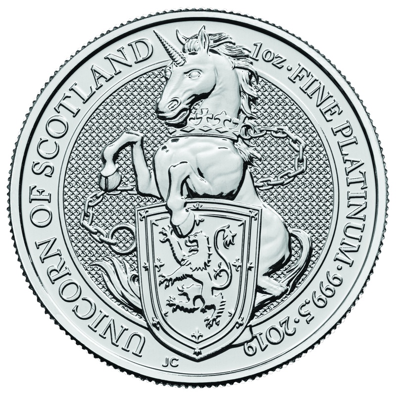 2019 1oz Platinum Coin, The Unicorn - Queens Beast
