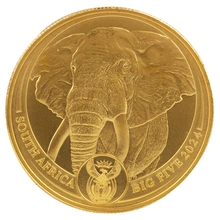 Moneda los Cinco Grandes Elefante de Oro de 1 oz 2024