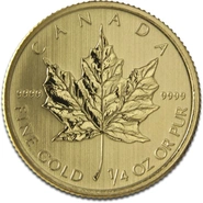 Maple Leaf Canadiense de 1/4 oz de Oro (de Nuestra Elección)