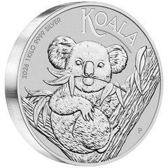 Moneda de plata Koala australiano 2026 de 1 kg