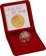 Moneda Medio Soberano de Oro Proof 1980 en Caja Original