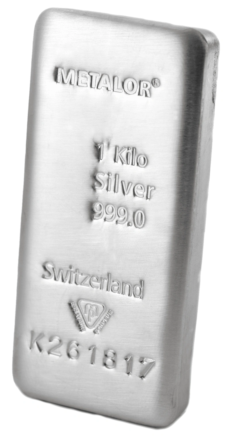 Lingote de Plata de 1 kg Metalor