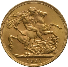 Moneda Soberano de Oro Jorge V 1911 Londres