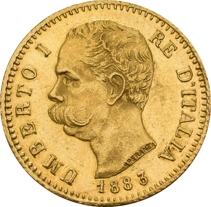 Moneda 20 Liras Italianas - Humberto I