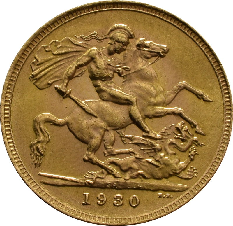 Moneda Soberano de Oro 1930 Jorge V (SA)