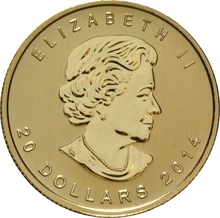 Maple Leaf Canadiense de 1/2 oz de Oro (de Nuestra Elección)