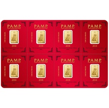 Paquete de Lingotes Acuñados PAMP Multigramo+8 de Oro
