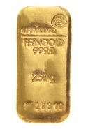 Lingotes de 250g de Oro