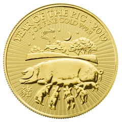 Royal Mint 1 oz de Oro - 2019 Año del Cerdo