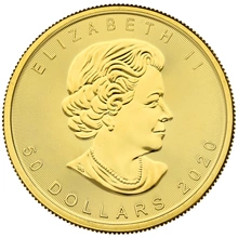 Maple Leaf Canadiense de 1 oz de Oro 2020