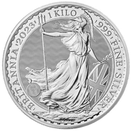 Moneda Britannia de Plata de 1 kg 2023 (Reina)