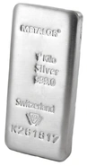 Lingote de Plata de 1 kg Metalor