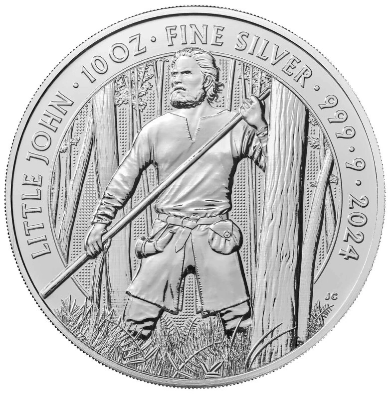 Moneda Mitos y Leyendas Little John de Plata de 10 oz 2024