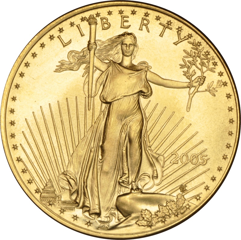 Águila Estadounidense de 1oz de Oro 2005