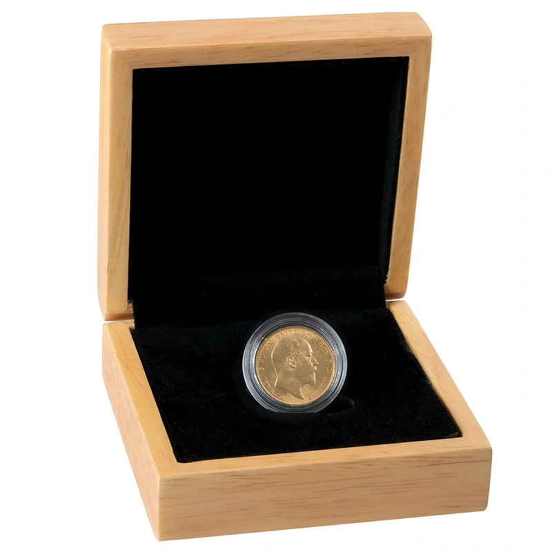 Moneda Soberano de Oro Eduardo VII en Cajita de Regalo