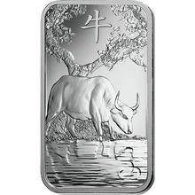 Lingote de Plata de 1 oz PAMP Año del Buey 2021