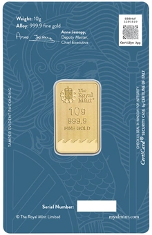 Lingote de Oro de 10 g Britannia