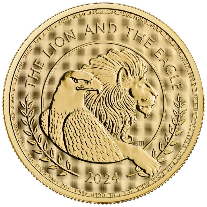 Moneda de Oro de 1 oz León y águila de 2024