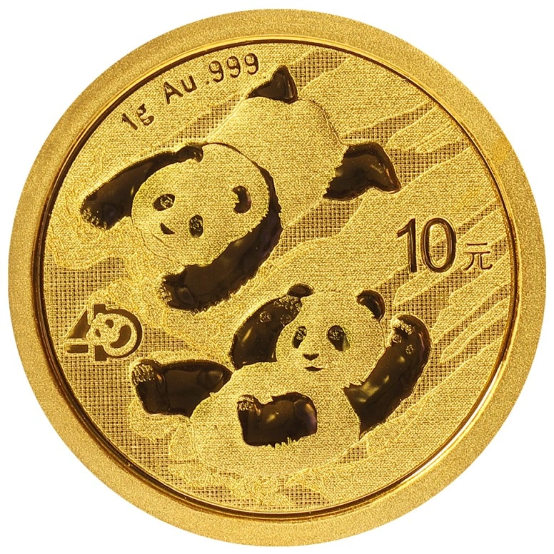 Moneda Panda Chino de Oro de 1 g 2022