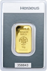 Lingote de Oro de 10 g Heraeus