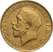 Moneda Soberano de Oro Jorge V 1913 Londres