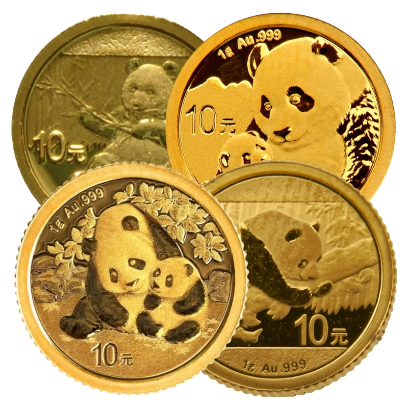 Moneda Panda Chino de Oro de 1 g