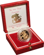 Moneda Soberano de Oro Proof 1986 en Caja Original