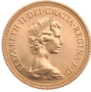 Moneda Soberano de Oro Isabel II Segundo Retrato