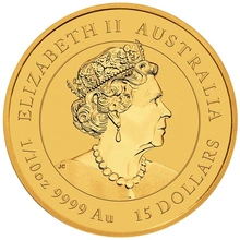 Moneda Perth Mint Calendario Lunar de Oro de 1/10 oz Año del Conejo 2023