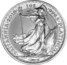 Moneda Britannia de Oro de 1 oz 2018