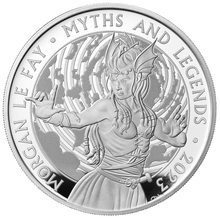 Moneda Mitos y Leyendas Morgana Proof de Plata de 1 oz 2023