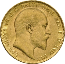 Moneda Soberano de Oro 1908 Eduardo VII (L)