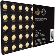 MapleGram 25 monedas de Oro de 1 gramo 2024