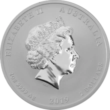 Moneda Perth Mint Calendario Lunar de Plata de 2 oz 2019 Año del Cerdo