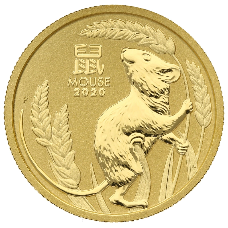 Perth Mint 1/4 oz de Oro - 2020 Año del Ratón