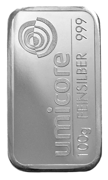 Lingote de Plata de 100 g Umicore