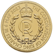 Moneda de oro de una onza de £100 de la Coronación de 2023